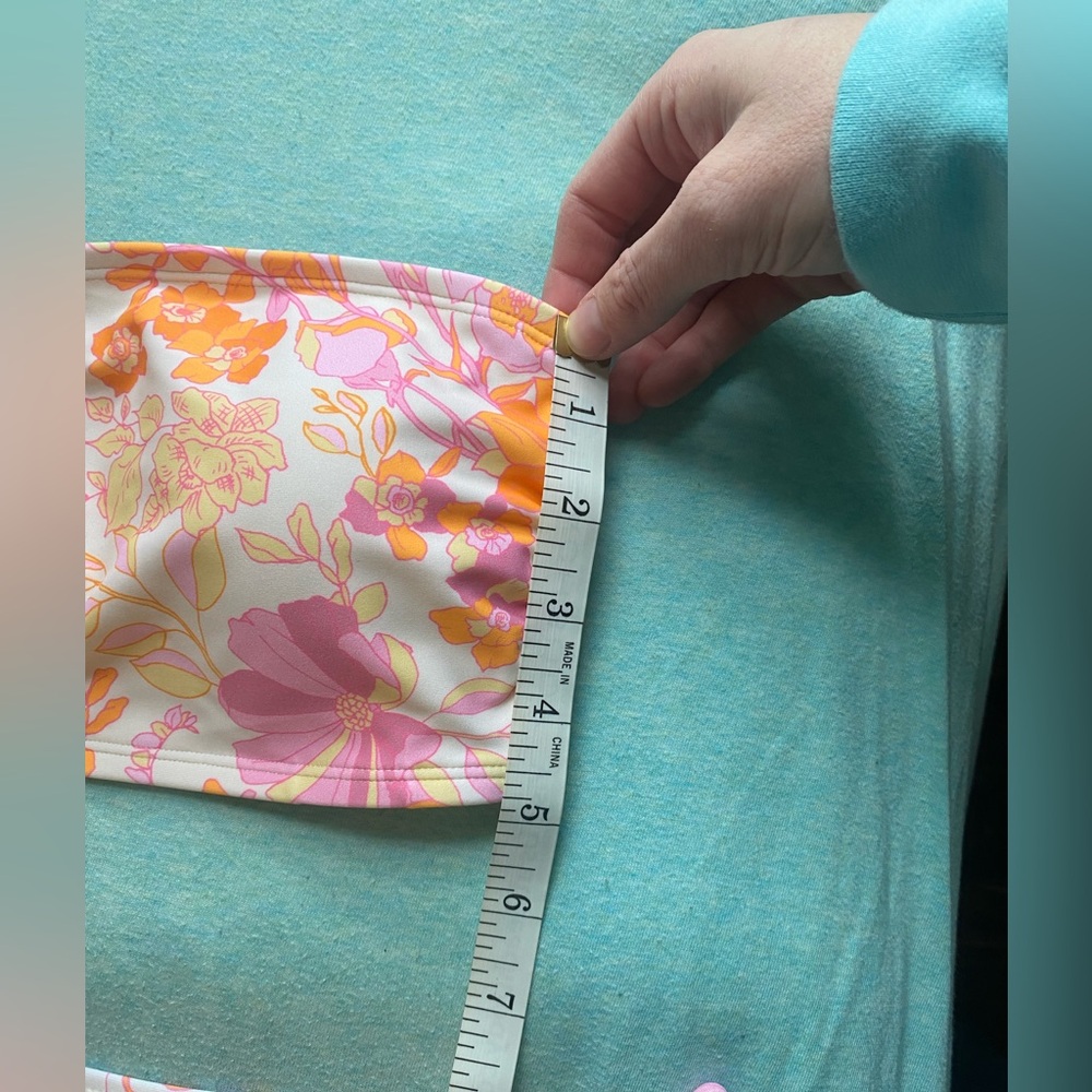 NWOT, Ninety-Nine Floral One-Shoulder Bikini Set. - Picture 4 of 6